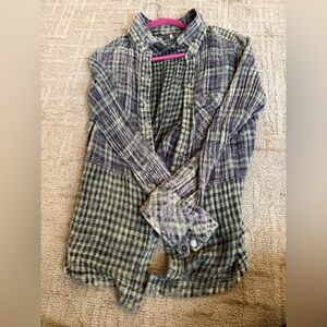 Free People plaid gauze